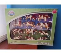 Kidsglobe Cows in Red/Brown (x 12) 1:32