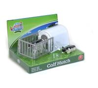 KIDS GLOBE FARMING 1:32 CALVES HUT HOUSE WITH 2 CALVES