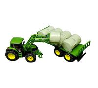 Kids Globe 1:32 Scale ROUND SILAGE BALES - Green Wrapped - Pack of 4 - Farm Sets