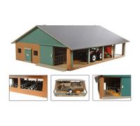 Kid's Globe Kids Globe Cattle Shed with Milking Parlour - 1:32 Wooden Farm Toy Barn