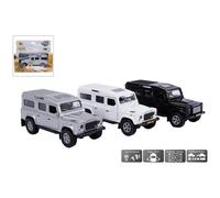 Kid's Globe Land Rover Defender Pull Back Diecast Model - Light and Sound
