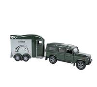 Kids Globe Land Rover with Cheval Liberte Horse Trailer - 28 cm