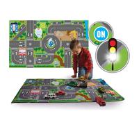 Kid's Globe Traffic Mat with LED Traffic Lights - 120cm x 72cm