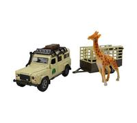 Kids Globe Van Manen Traffic Die Cast 'Landrover Defender' (Pull Back, Giraffe Pendant) - 521723