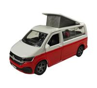 Kids Globe VW Transporter Motorhome Die Cast Pull Back 13.5 cm, Toy for Children, 520362, Red