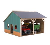 Kids Globe Wooden Farm Shed for 2 Tractors (Scale 1:16)