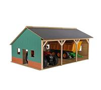 Kids Globe Wooden Farm Shed for 3 Tractors (Scale 1:16)