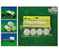 Kids Globe 1:32 Scale ROUND SILAGE BALES - Green Wrapped - Pack of 4 - Farm Sets