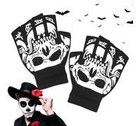 Kids Gloves - Halloween Children Cycling Gloves | Comfortable Glowing In The Dark Skeleton for Running, Cycling, Skiing