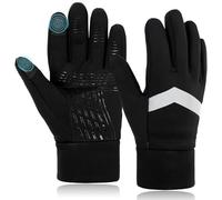 Kids Gloves Winter Waterproof Thermal Sports Gloves Anti-slip Touchscreen Sensitive Field Gloves for Age 4-12 Years Children Boys Girls Football Ski Riding Cycling Running Hiking (Black, M)