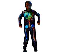 Rubies Official Skeleton Glow In The Dark, Childs Halloween Costume, Size Medium Age 5-6 Years Halloween