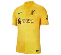 Kids Goalkeeper Shirt Gold 2021-2022 Liverpool Home Football T-Shirt Sportswear