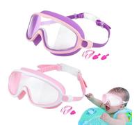 Kids Goggles,Wide View UV Kids Swimming Goggles | Anti-Fog No Leaking Eyewear with Nose Clip UV Protection for Diving Snorkeling Beach Pool Summer Girls Boys Youth