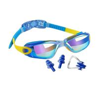 Kids Goggles, Youth Swim Gear, Pool Eyewear, Waterproof Seal, Anti-Fog Lens, UV Protection, Clear Vision Design, Silicone Strap, PC Build, for Child Friendly Fit, Teen Swimming