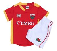 Kids Gold Wales Cymru Football Kit | Boys Soccer Jersey & Shorts Set | Lightweight & Breathable Training Activewear | National Pride Gift for Young Fans