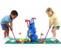 Kids Golf Club Set for Toddlers, Mini Golf Toy with Rolling Golf Bag, Putting Mat, Balls & Flags, Indoor & Outdoor Sports Toy for Boys & Girls Ages 3+