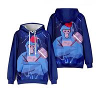 Kids Gorilla Tag Character Group Hoodie Boys Gorilla Tag 3D Figure Printed Sweatshirt for Fans Gift (F,150CM,11 Years,12 Years)