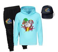 Kids Gorilla Tag Hoodie Trousers and Sunhats 3Pcs Set Kids Gorilla Tag Merch Hoody Boys Monke Merch Sweatshirts (light blue,150cm,9 Years,10 Years)
