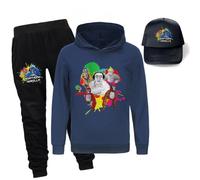 Kids Gorilla Tag Hoodie Trousers and Sunhats 3Pcs Set Kids Gorilla Tag Merch Hoody Boys Monke Merch Sweatshirts (navy blue,150cm,9 Years,10 Years)