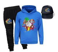 Kids Gorilla Tag Hoodie Trousers and Sunhats 3Pcs Set Kids Gorilla Tag Merch Hoody Boys Monke Merch Sweatshirts (blue,150cm,9 Years,10 Years)