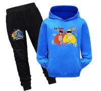 Kids Gorilla Tag Hoodies and Pants 2Pcs Set Boys Monke Merch Sweatshirts Kids Gorilla Tag Merch Solid Color Hoodie (blue,150cm,9 Years,10 Years)