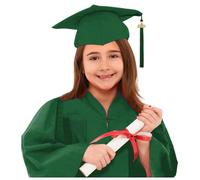 Kids Graduation Gown and Cap Set with Tassel and Sash for Boys Girls Kindergarten Preschool Ceremonies Outfit Unisex Fancy Dress for School Graduation Performance Black 3-14 Years