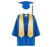 Kids Graduation Gown Cap 4Pcs, Unisex Boys Girls Preschool Gown And Cap Hat With Tassel Nursery Kindergarten Primary School Graduation Dress Up With Matching Hat & Tassel Costume Sets Cosplay