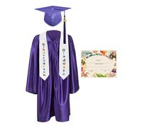 Kids Graduation Hat and Gown, Child Graduation Dress Up Clothes, Congrats Grad Costume for 2025 Preschoolers Kindergarteners
