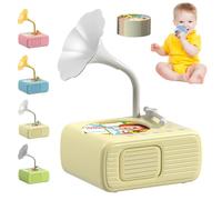 Kids Gramophone Toy with 96 Cards - Educational Music Player for Toddlers | Bluetooth Kids Phonograph | Nursery Rhymes & Bedtime Stories for Early Childhood Education (Age 3+) (Orange)