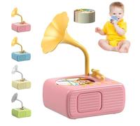 Kids Gramophone Toy with 96 Cards - Educational Music Player for Toddlers | Bluetooth Kids Phonograph | Nursery Rhymes & Bedtime Stories for Early Childhood Education (Age 3+) (Pink)