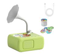 Kids Gramophone Toy with 96 Sound Cards - Educational Phonograph Music Player for Toddlers, Storytelling Machine with Nursery Rhymes & Learning Songs (Green)
