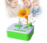 Kids Gramophone with 96 Cards, Kids Phonograph, Toddler Gramophone Music Toy, Children's Phonograph Story Music Player, Learning Sensory Toy Ideal Entertainment for Boys and Girls Aged 3-6