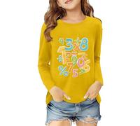 Kids Graphic Print Pullover Hoodie Long Sleeve Casual Comfortable Sweatshirt Jumper Top for School Everyday Play Cosy Digital Style Fun (Yellow, 4-5 Years)