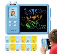 Kids Graphic Tablet, Talking Tablet with Flash Cards - Rechargeable LCD Writing Graphic Tablet for Kids | 3-8 Years Old Kids Chalkboard with 112 Cards for Home and School