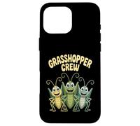 Kids Grasshopper Crew Funny Cartoon Insect Party Birthday Case for iPhone 16 Pro Max