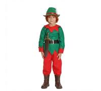 Kids Green Fairy Tale Tunic Costume Outfit - Includes Ginger Wig, Toy Sword and Bavarian Style Hat - Children’s Storybook Adventure Fancy Dress for Halloween, School Plays and Parties