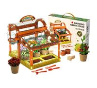 Kids Greenhouse Flower Growing Kit,with Grow Lights