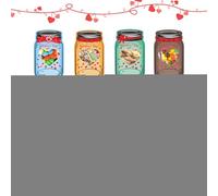 Kids Greeting Cards | Heart Pattern Postcard - DIY Jar Design Cute Valentine Day Exchange Cards - Boys Girls Students Classmates Friends Adults Couples Home