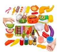Kids Grill Playset - 13x11x2inch 0.3kg | Interactive Barbecue Toy | Vibrant Colorful Backyard Cooking Simulation Motor Skill Development Tool For Daughters, Sons And Daily
