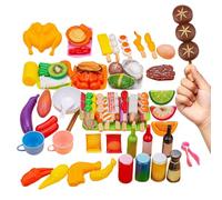 Kids Grill Playset - Pretend BBQ Kitchen, Toy Cooking Set for Preschool Fun, Interactive Imaginative Play with Realistic Design, Play Toys, Colorful Barbecue Kit for Boys and Girls