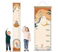 Kids Growth Chart for Wall 74.8 x 11.8inch Neutral Height Ruler Removable Canvas Boho Rainbow Height Chart for Kids Wood Growth Measurement Wall Decor for Toddler Room Nursery Playroom Supplies