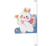 Kids Growth Chart - Kids Height Wall Chart with Magnetic Bunny Pendant | 65-183cm Removable Gauge for Home Nursery Room Bedroom Decor