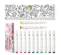 Kids Growth Chart, Measuring Supplies Ruler, Height Measurement Ruler with 12 Color Pens for Kindergartens and Early Childhood Education Centers