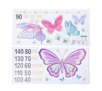 Kids Growth Chart Wall Decals 2 Sheets PVC Colorful Insect Pattern