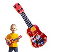 Kids Guitar Beginner - Rhythm Mastery Support, Simulation Log Cartoon Body, Lightweight Mini Stringed Toy, Resin Accessory Case Ukulele Kit | for Playrooms and Early Childhood Artist Skills