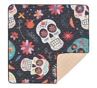 Kids Gymnastics Mat Soft Foam Mat Indoor Outdoor Comfortable Breathable Kids Baby Baby 50x50cm Sugar Skulls
