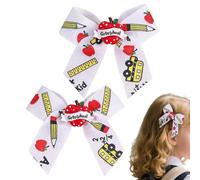 Kids Hair Bows Back to School Non Slip No Damage Strong Hold