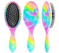Kids Hair Brush Girls, Toddler Wet Dry Detangling Hair Brush for Curly Thick Hair Pain-Free Comb Girls Kids Women Unicorn Mermaid
