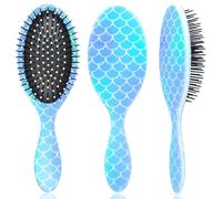Kids Hair Brush Girls, Toddler Wet Dry Detangling Hair Brush for Curly Thick Hair Pain-Free Comb Girls Kids Women Unicorn Mermaid
