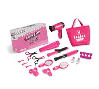 Kids Hair Salon Hairdresser Toy Set With Styling Comb Scissors Blower Pretend Haircut Tool Kits Girl Educational Playset Pretend Play Hair Styling Kits For Kids
